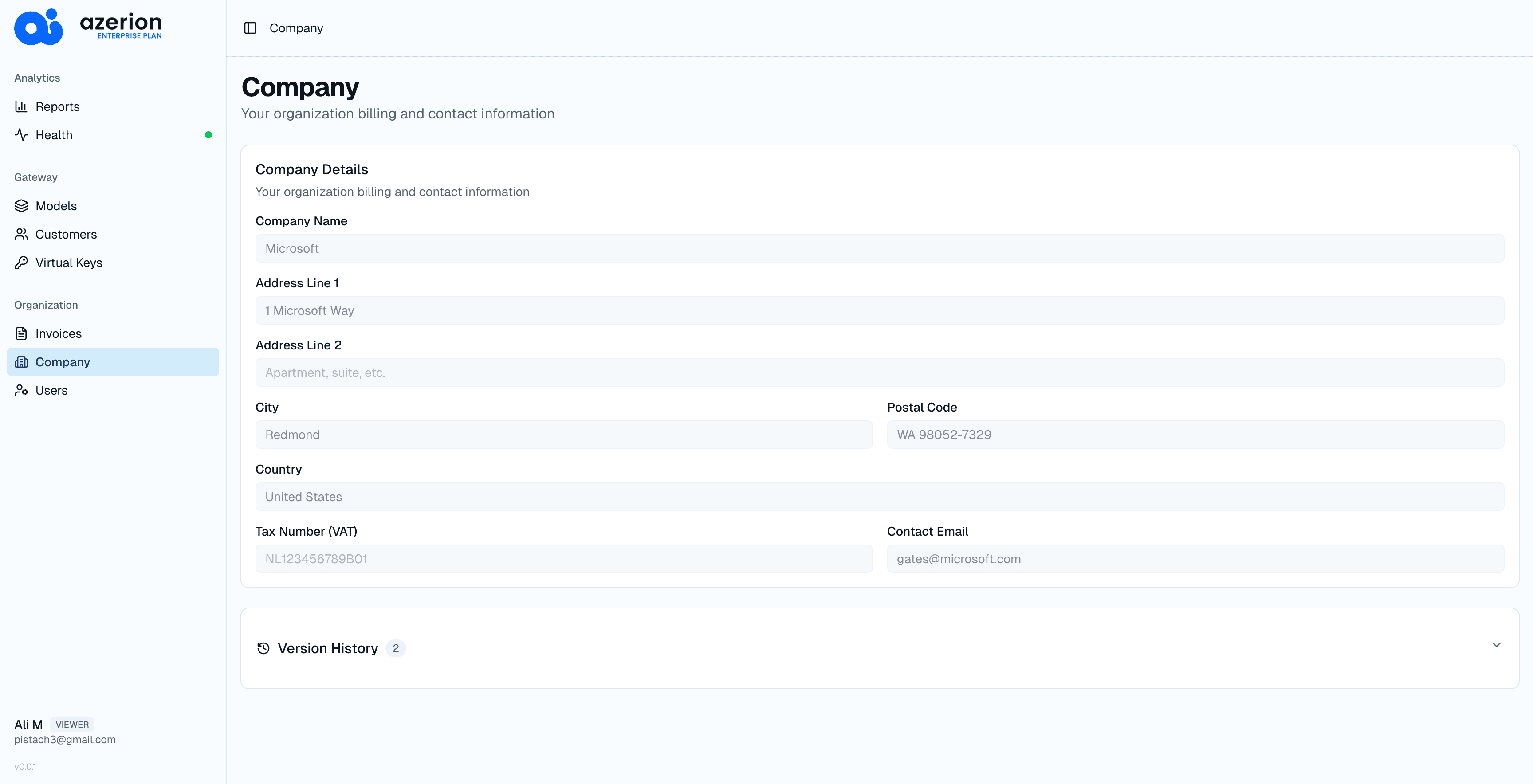 White-label company settings